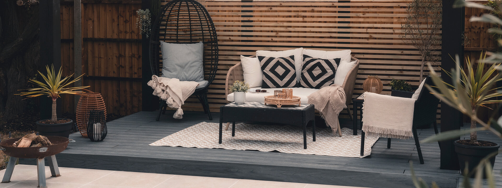 Use outdoor rugs